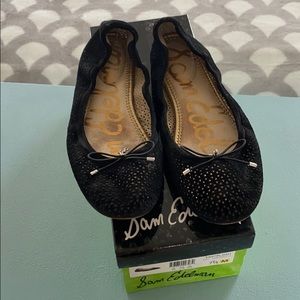 Sam Edelman Black Suede Flats